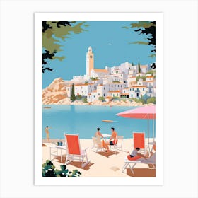Ibiza, Spain, Graphic Illustration 3 Art Print