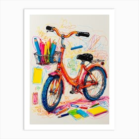 'School Bike' Art Print