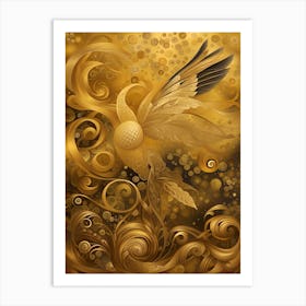 Golden Phoenix Art Print