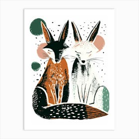 Foxes 2 Art Print