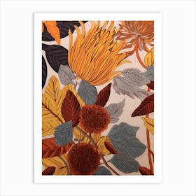 Fall Botanicals Marigold 1 Art Print