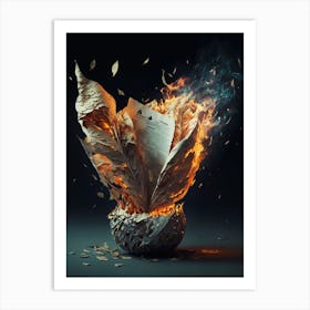 Fire And Paper Art Print