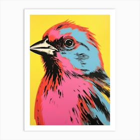 Andy Warhol Style Bird Cowbird 2 Art Print