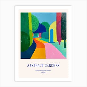 Colourful Gardens Schnbrunn Palace Gardens Austria 3 Blue Poster Art Print