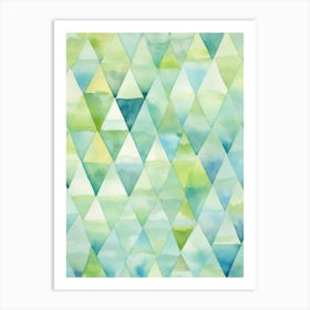 Watercolor Triangles 6 Art Print