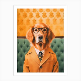 A Golden Retriever Dog 8 Art Print