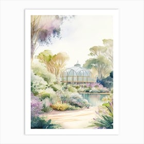 Adelaide Botanic Garden, Australia Pastel Watercolour Art Print