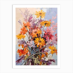 Fall Flower Painting Asters 6 Art Print