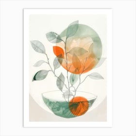 Oranges In A Bowl Art Print