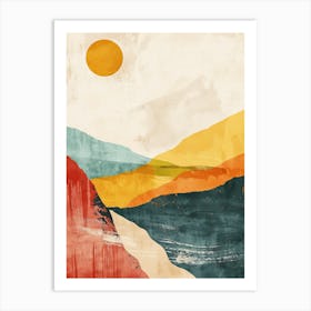 A Retro Verse In Jetstream Harmony Mid Century Style Art Print