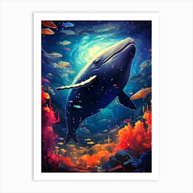 Whale In The Ocean Art Print