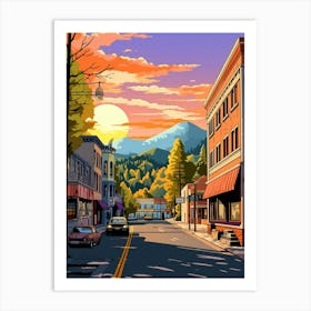 Bellingham Washington Retro Pop Art 15 Art Print