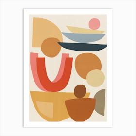 Expressionist abstract shapes 3 Art Print