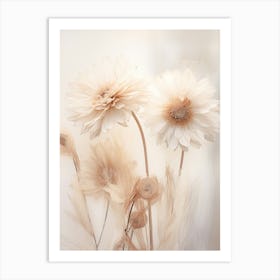 Boho Dried Flowers Gerbera Daisy 5 Art Print