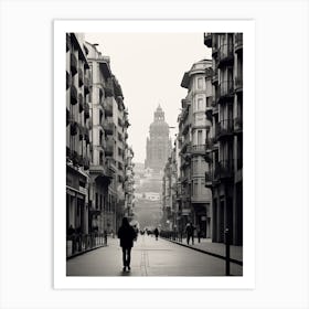 Bilbao, Spain, Black And White Analogue Photography 2 Art Print