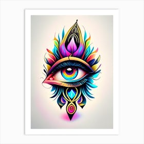 Psychic Abilities, Symbol, Third Eye Tattoo 6 Art Print