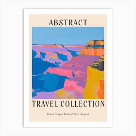 Abstract Travel Collection Poster Grand Canyon National Park Arizona 2 Art Print