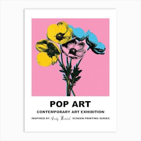 Flowers Pop Art 2 Art Print