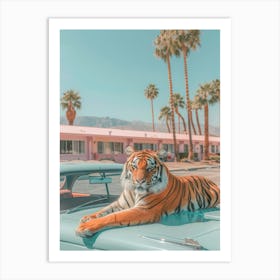 Tiger In Palm Springs Art Print