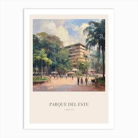 Parque Del Este Caracas Venezuela 4 Vintage Cezanne Inspired Poster Art Print