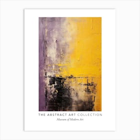 Lilac And Yellow Abstract Painting 1 Exhibition Poster Art Print
