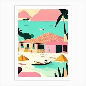 Cabilao Island Philippines Muted Pastel Tropical Destination Art Print