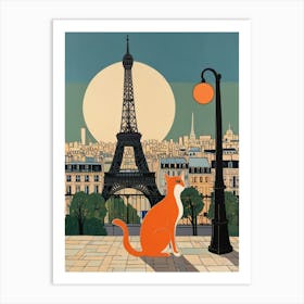 Paris Cat Art Print