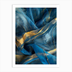 Blue And Gold 18 Art Print