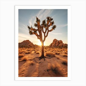 Photograph Of A Joshua Trees At Dawn In Desert 2 Art Print