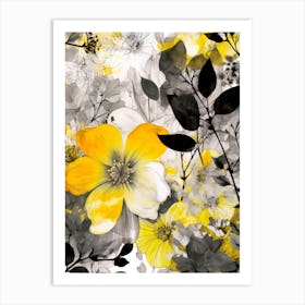 Yellow Flowers nature 1 Art Print
