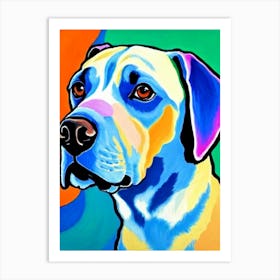 Bullmastiff Fauvist Style Dog Art Print