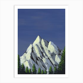 pre-sunset hour in the mountains Art Print