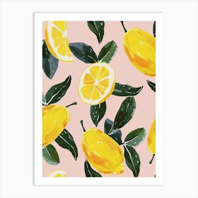 watercolor lemons Art Print