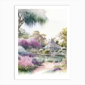 Ballarat Botanical Gardens, 2, Australia Pastel Watercolour Art Print