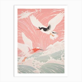 Vintage Japanese Inspired Bird Print Common Tern 2 Art Print