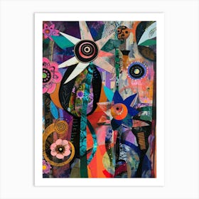 Abstract Flowers 6 Art Print