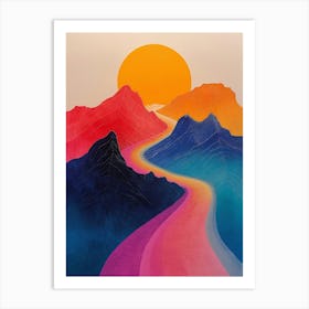 Sunrise Over The Mountains 3 Art Print