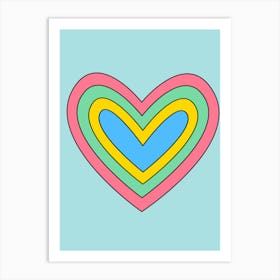 Heart Of Love Vector Illustration Art Print