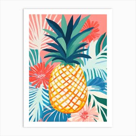 Pineapple Fruit Summer Illustration 1 Art Print