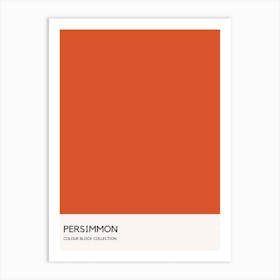 Persimmon Colour Block Poster Art Print