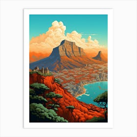 Cape Town Pixel Art 7 Art Print