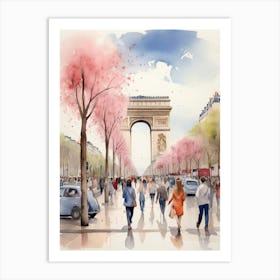 Champs-Elysées Avenue. Paris. The atmosphere and manifestations of spring. 2 Art Print