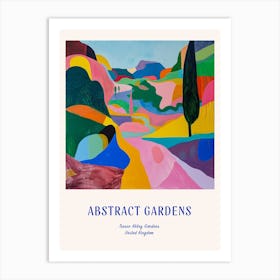 Colourful Gardens Tresco Abbey Gardens United Kingdom 2 Blue Poster Art Print