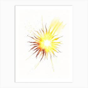 Sunburst Symbol 1 Minimal Watercolour Art Print