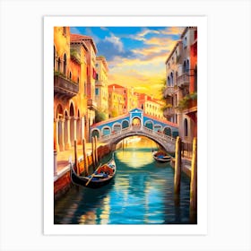 Venice Italian City Summer Vintage Travel Art Print