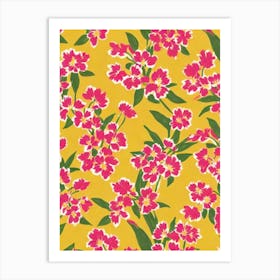 Kangaroo Paw Floral Print Retro Pattern Flower Art Print