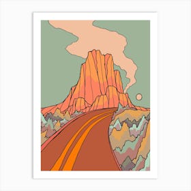 Road Past The Mountain Art Print