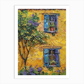 House With Blue Shutters Art Print