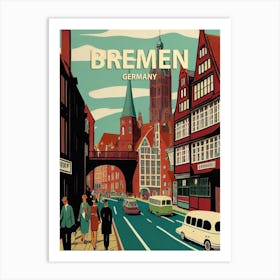 Bremen Retro Art Print