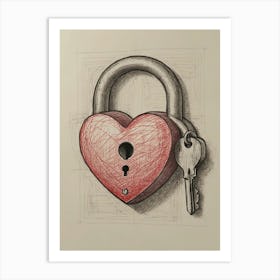 Heart Lock 4 Art Print